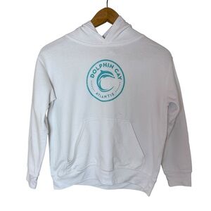 LAT| Live and Tell Kids Atlantis Bahamas Dolphin Cay White Hoddie- Size S